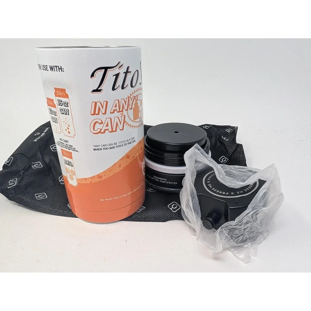 BruMate Titos In Any Can Cooler White Insulated Leak Proof Tumbler Limited Edtn